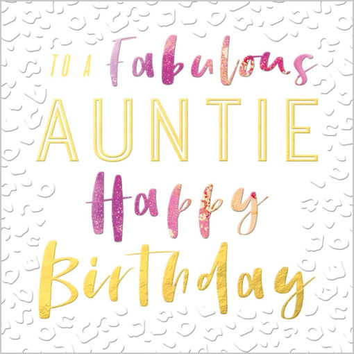 Picture of FABULOUS AUNTIE BIRTHDAY CARD